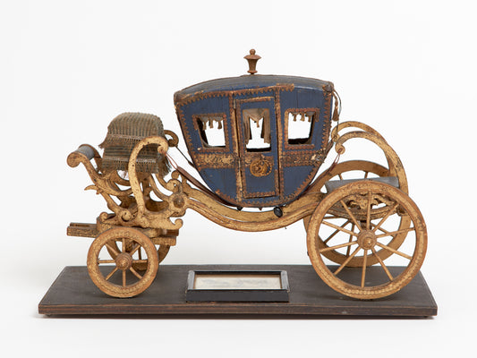 A RARE HAND-CRAFTED REPRODUCTION OF A COACH, 1780-1840, MODEL CIRCA 1920