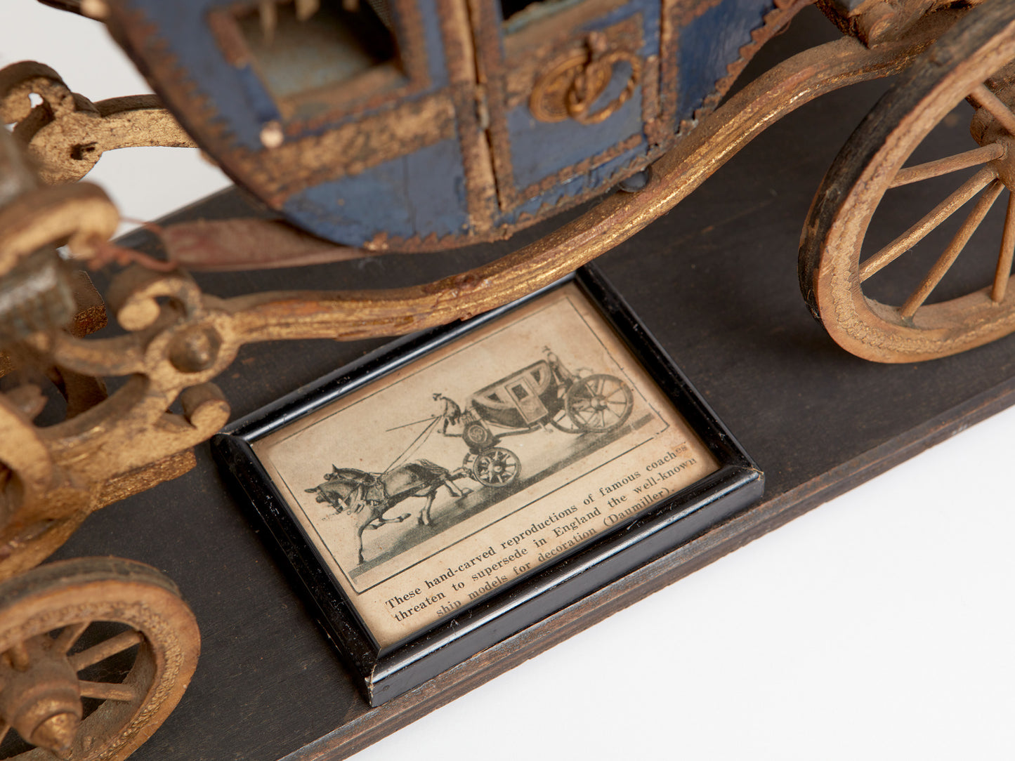 A RARE HAND-CRAFTED REPRODUCTION OF A COACH, 1780-1840, MODEL CIRCA 1920