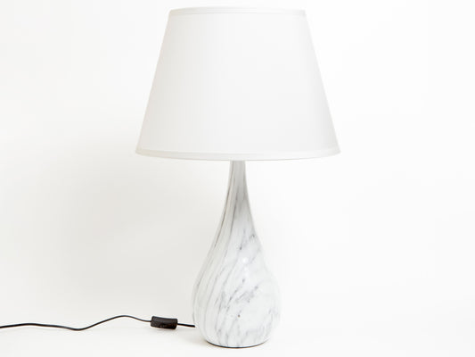 A BALLOON FORM GLASS TABLE LAMP