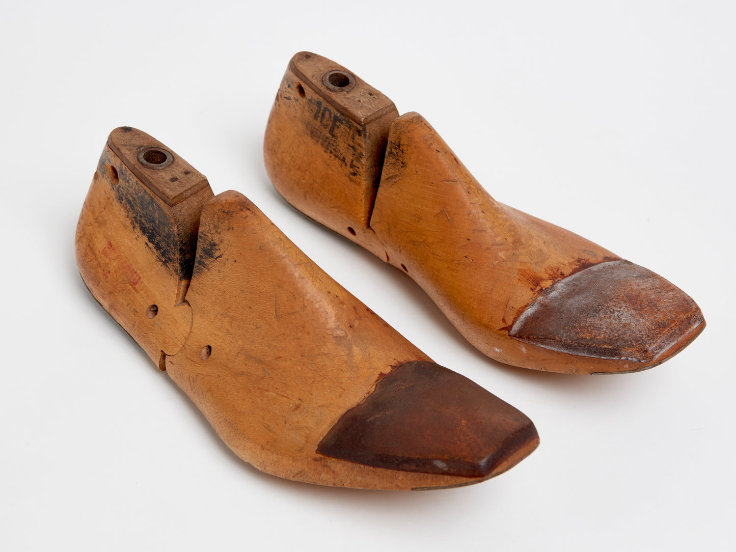 A PAIR OF WOODEN SHOE LASTS