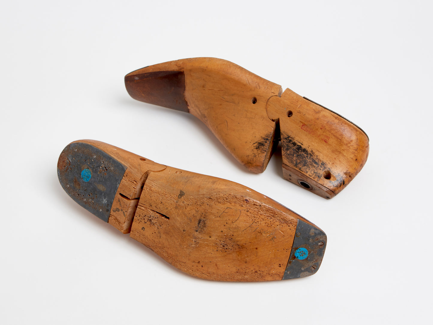 A PAIR OF WOODEN SHOE LASTS