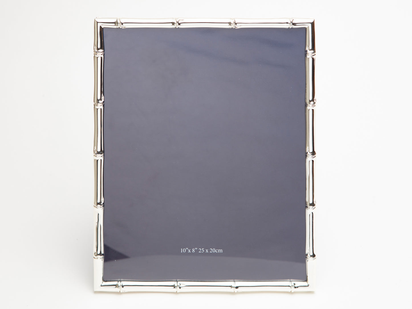 BAMBOO SILVER PLATED FRAME, LARGE, 20 x 25cm.