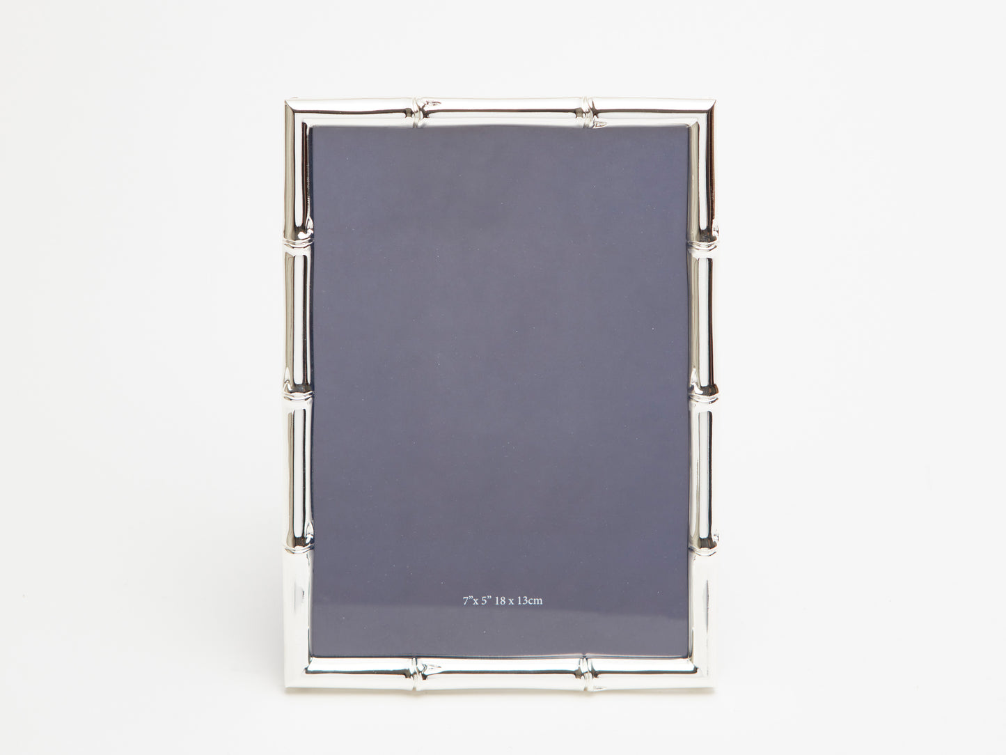 BAMBOO SILVER PLATED FRAME, MEDIUM, 13 x 18cm.