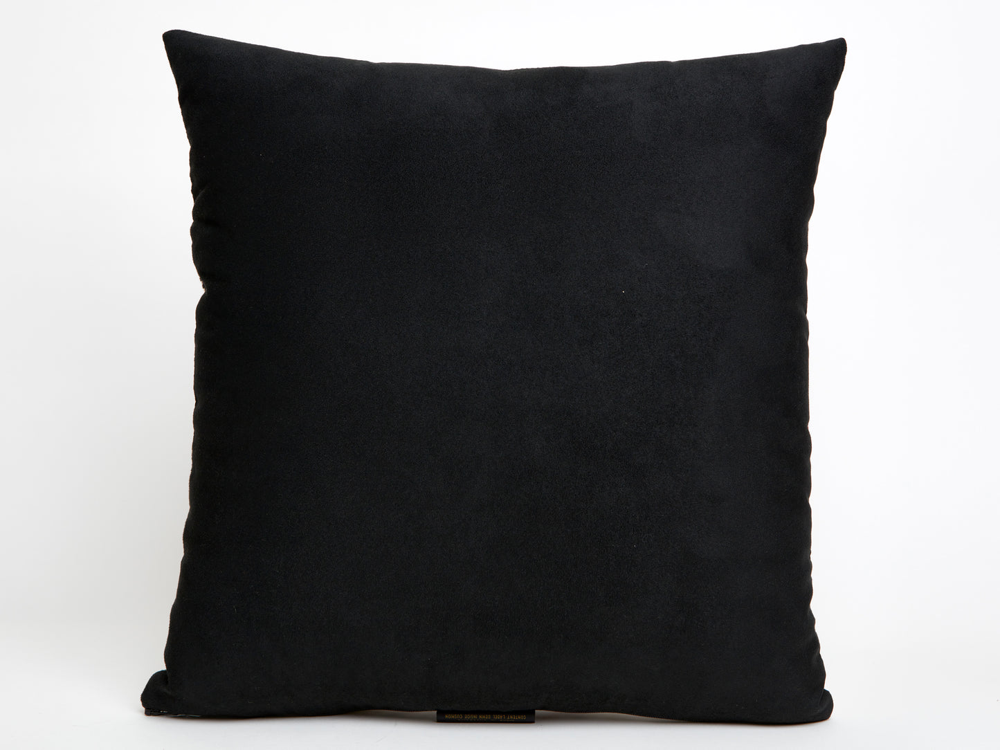 ADORABELLA TAPESTRY CUSHION, DEER HEAD IN BEIGE TARTAN, 42cm SQUARE, MADE IN AUSTRALIA.