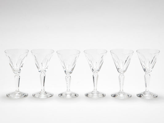 A SET OF SIX WATERFORD CRYSTAL 'SHEILA' LIQUEUR GLASSES