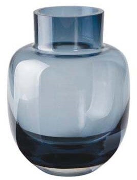 VISLA, 'BALTIC BLUE' POT VASE, HEIGHT 18cm, HAND MADE IN POLAND.