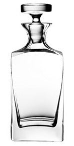 VISLA, HANDMADE GLASS WHISKEY DECANTER SET, MADE IN POLAND, 750ml.