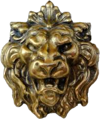 RARE JOSEF OF HOLLYWOOD ‘ROARING LION’ BROOCH, IN GILT METAL,CIRCA 1940, 40 x 50mm.