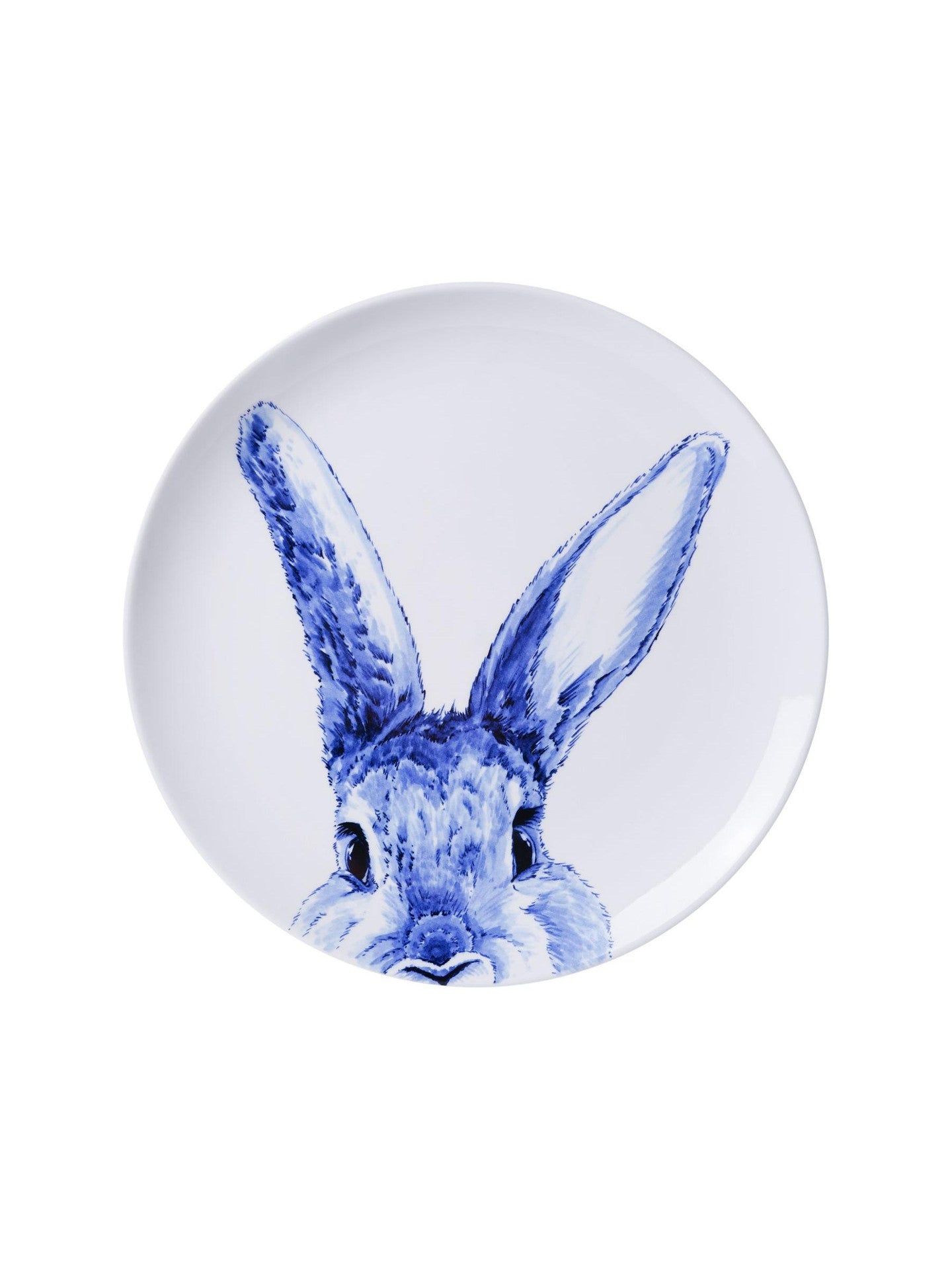HARE WALL PLATE, HEINEN DELFTS BLAUW, WANDBORD HAAS, 26.5cm