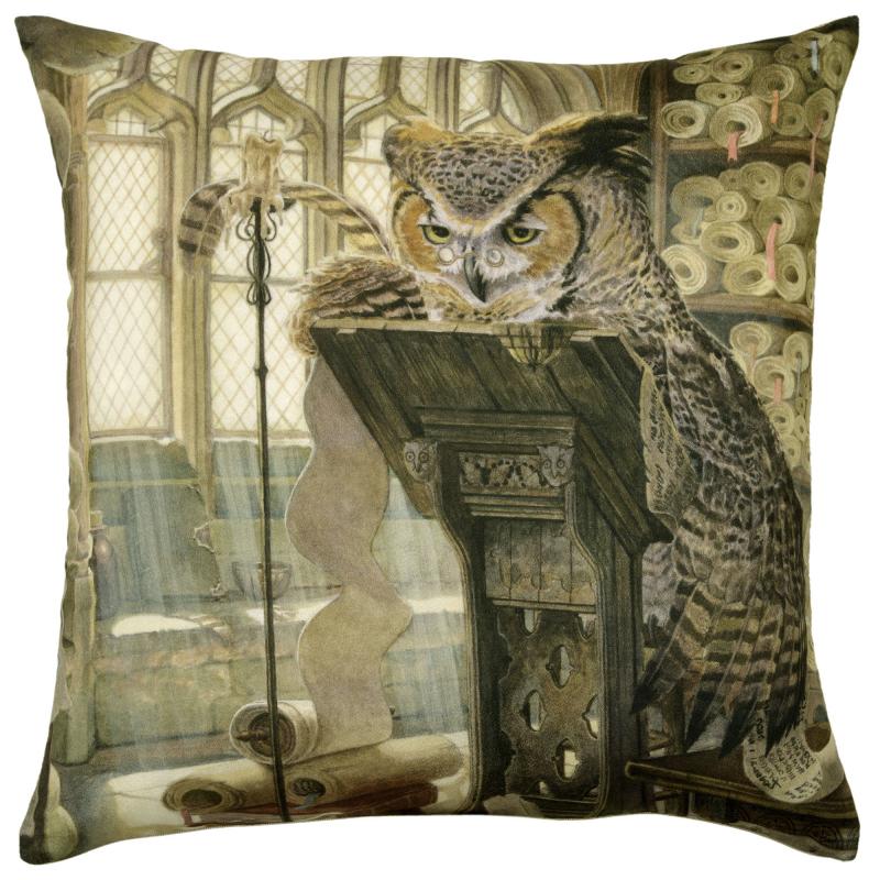 ADORABELLA, OWL PROFESSOR, PLUSH SOFT TOUCH VELVET CUSHION, 45cm SQUARE, MADE IN AUSTRALIA.