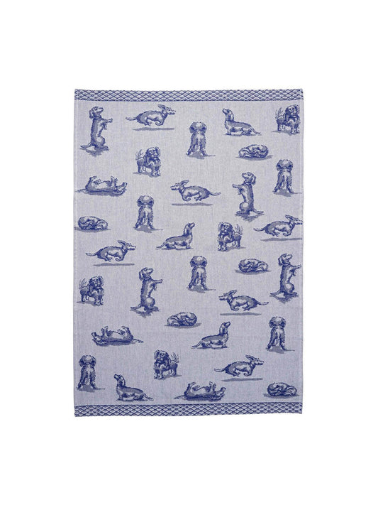 HEINEN DELFTS BLAUW, NHAAN SHARING MOMENTS MULTI-PATTERN TEA TOWEL,  50x70 cm