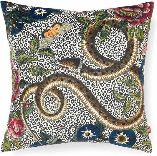 SPODE, A PAIR OF CREATURES OF CURIOSITY VELVET CUSHION, 45cm SQUARE.