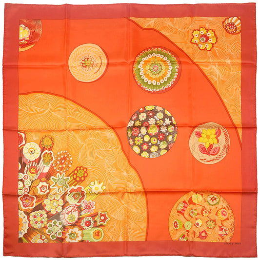 HERMÈS, SILK CARRE, SULFURES & PRESSE-PAPIERS II BY BY CATY LATHAM, 90cm SQUARE