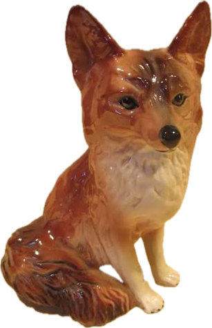 COOPERCRAFT RED FOX FIGURE, MADE IN ENGLAND, HEIGHT 16.5cm.