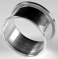 LEONARD SILVER MANUFACTURING, SET OF FOR SILVER PLATED NAPKIN RINGS, DIAMETER 5cm.