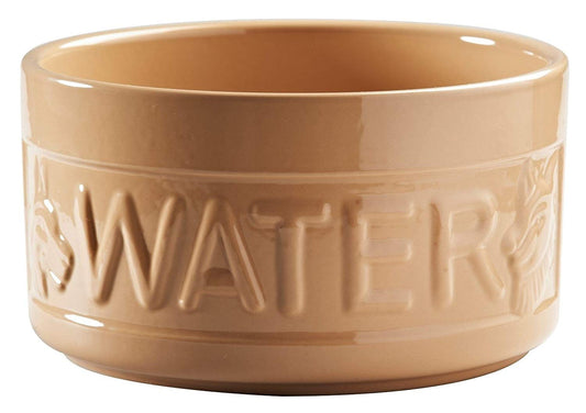 MASON CASH LETTERED CERAMIC DOG WATER BOWL, MADE IN ENGLAND, DIAMETER 20cm, HEIGHT 10cm.