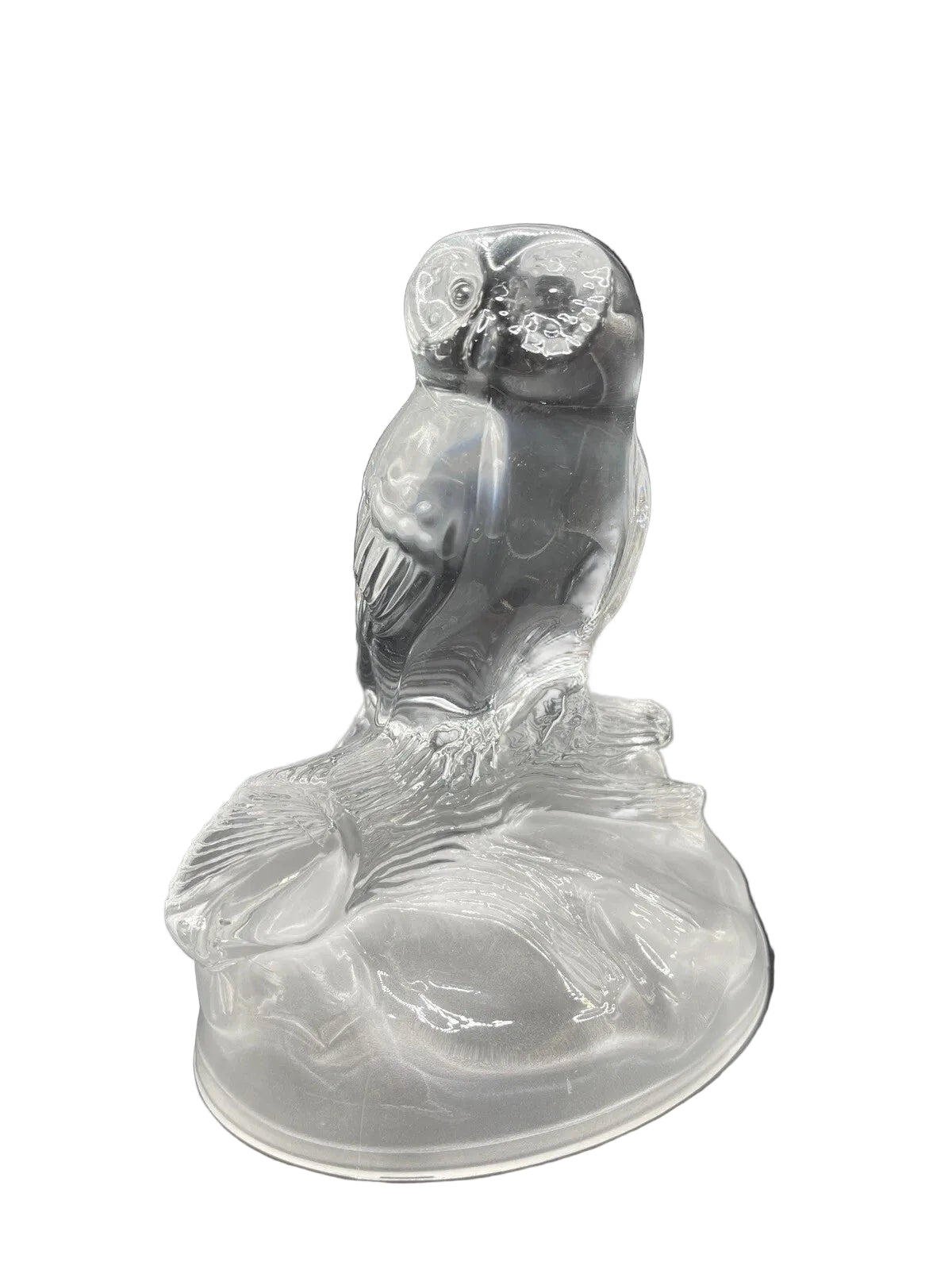 FRENCH LEAD CRYSTAL OWL, HEIGHT 15cm.