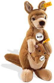 STEIFF, WALLY KANGAROO WITH WILLY JOEY, SIZE 26cm, A653815/064630.